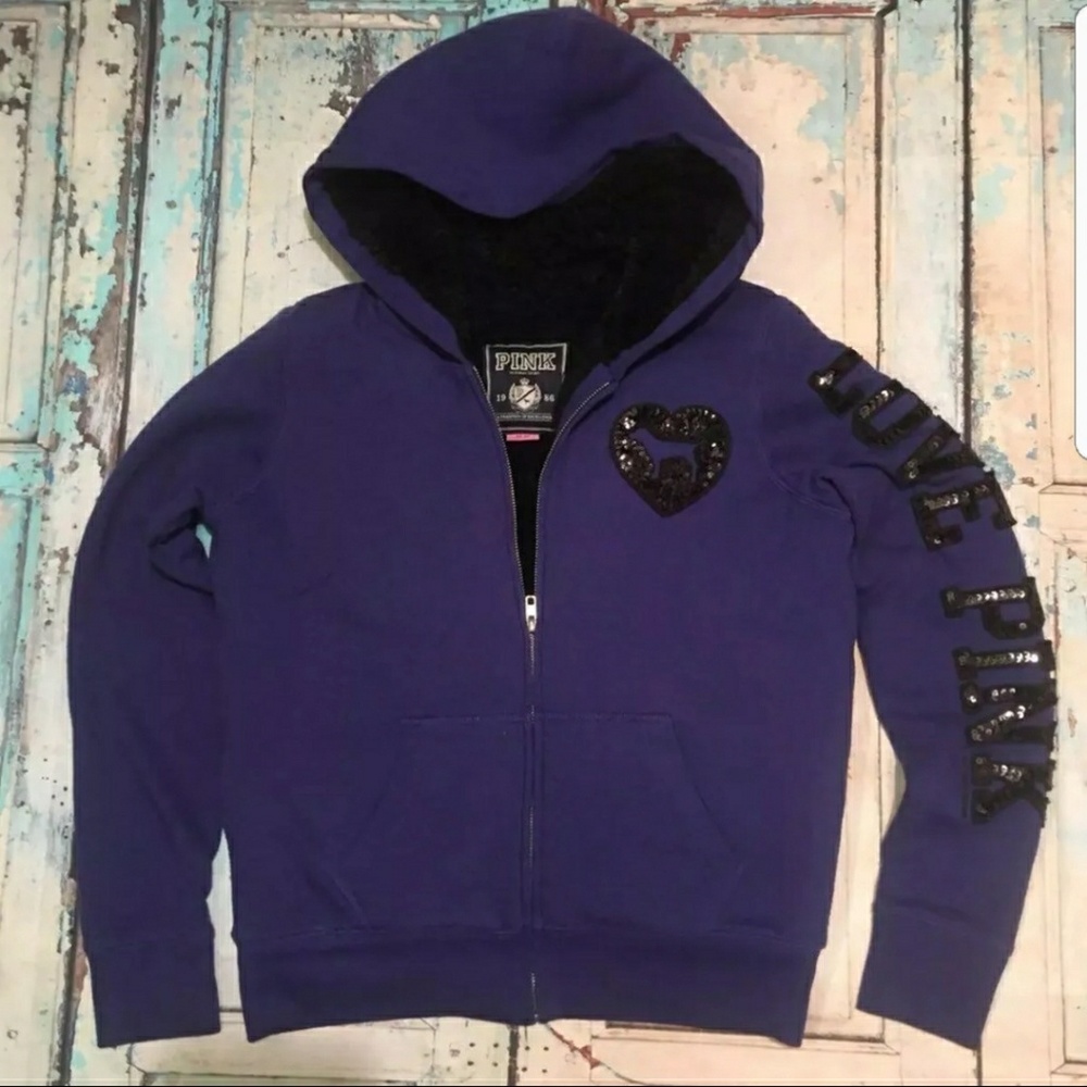 **SOLD** Purple VS PINK Jacket with faux fur
